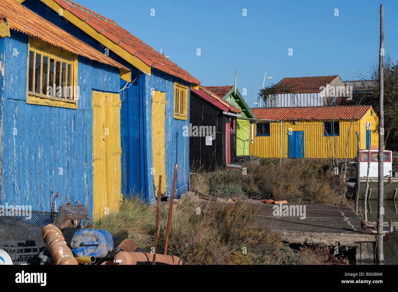 L'Europe, la France, l'Île d'Oléron, à Château-d'Oléron, Couleurs Cabanes, Avenue du Port, Nouvelle Aquitaine, Charente Maritime, Rochfort, Ile d'Oléron, UN Banque D'Images