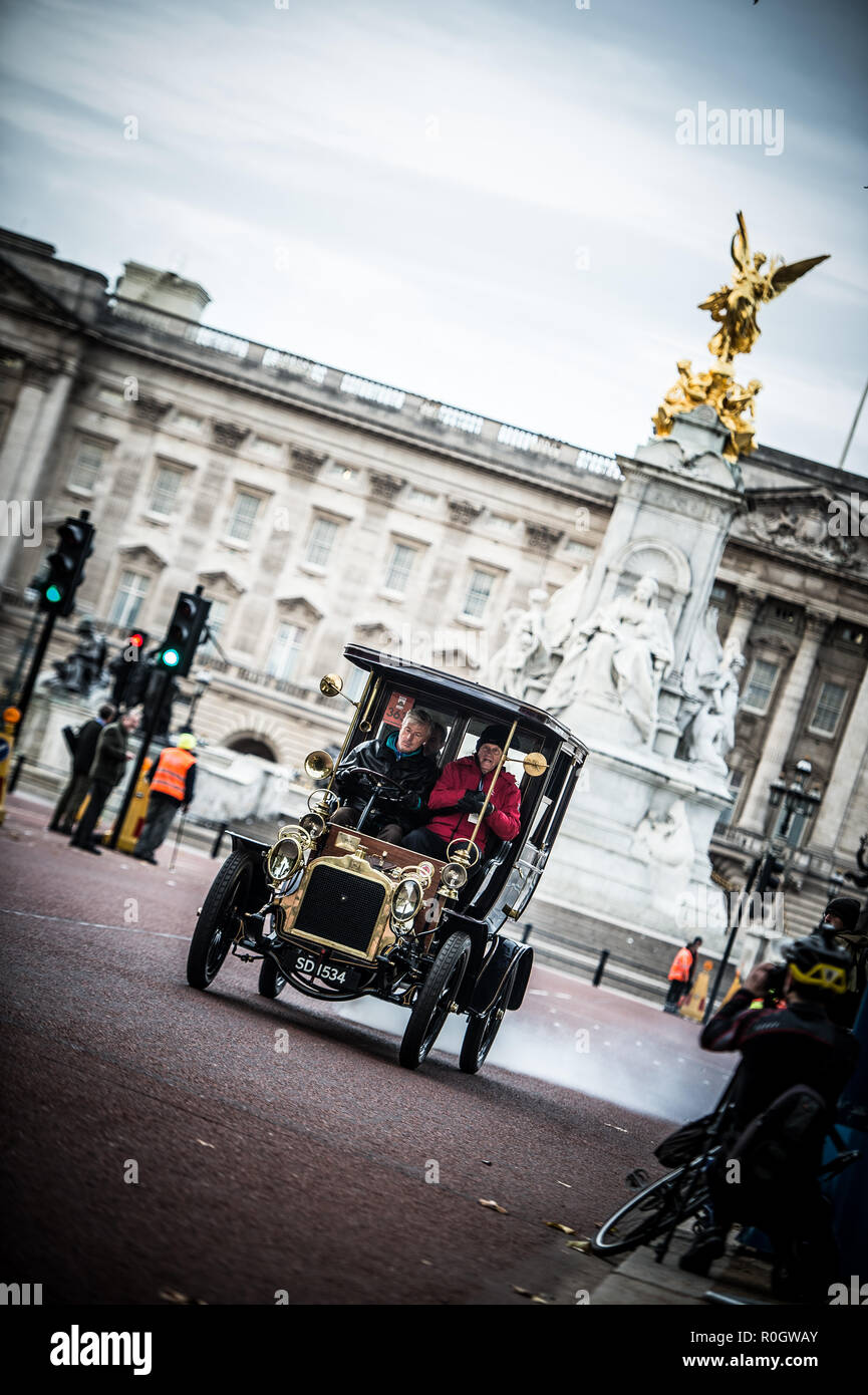 Bonhams Londres à Brighton Veteran Car Run 2018 à Hyde Park Banque D'Images