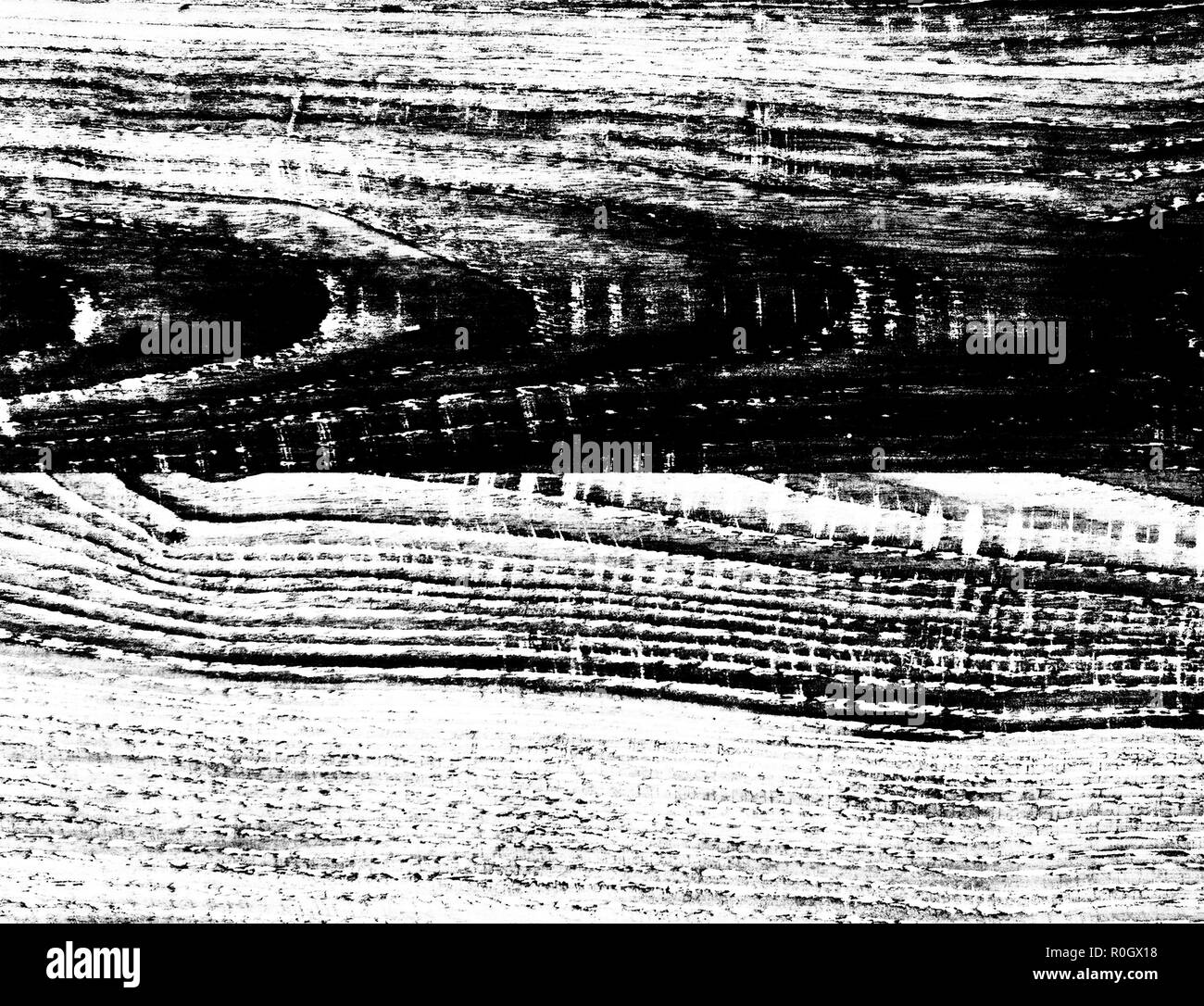Haut contraste noir et blanc texture en bois de la longueur, couper avec des rayures verticales Banque D'Images