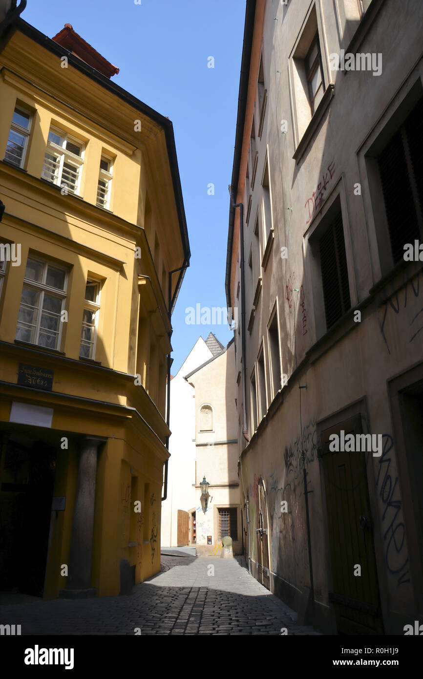 Ruelle dans la vieille ville de Prague Banque D'Images