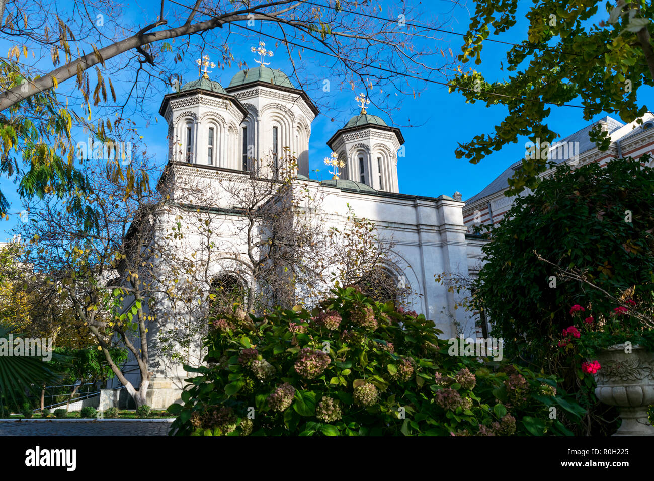 Bucarest, Roumanie - 04 novembre 2018 : Radu Voda monastère dédié à Saint-nectaire d'Égine et la Sainte Trinité située à Bucarest, Roumanie Banque D'Images