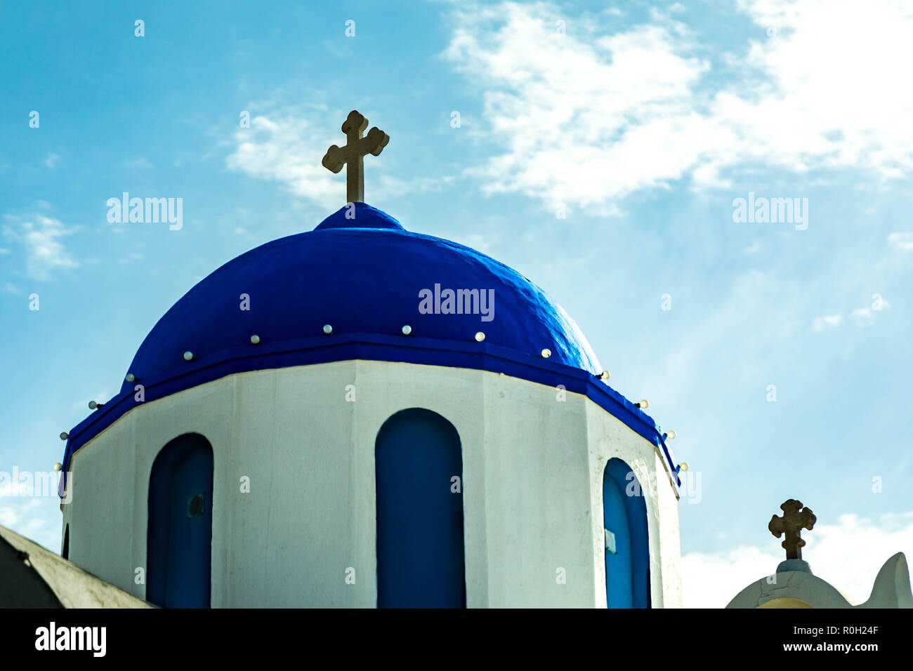 L'Eglise Orthodoxe catholique, Santorini, Grèce Banque D'Images