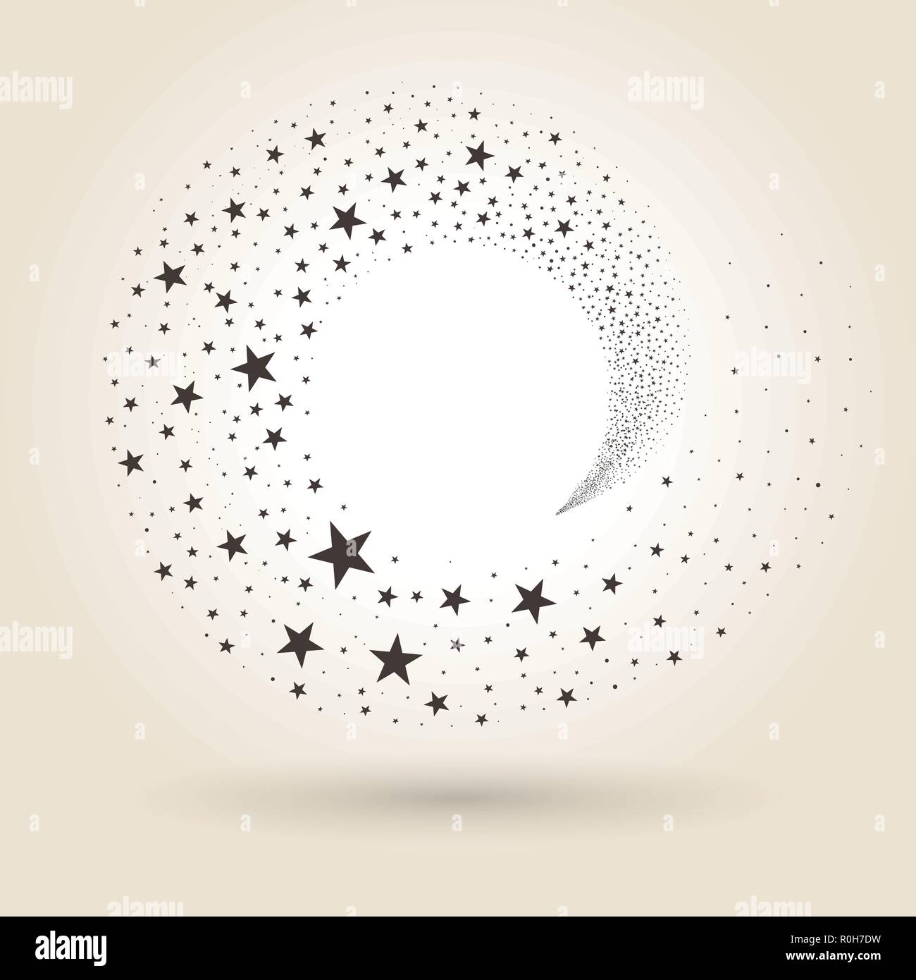 Flying stars dans le flux sur un fond clair Illustration de Vecteur