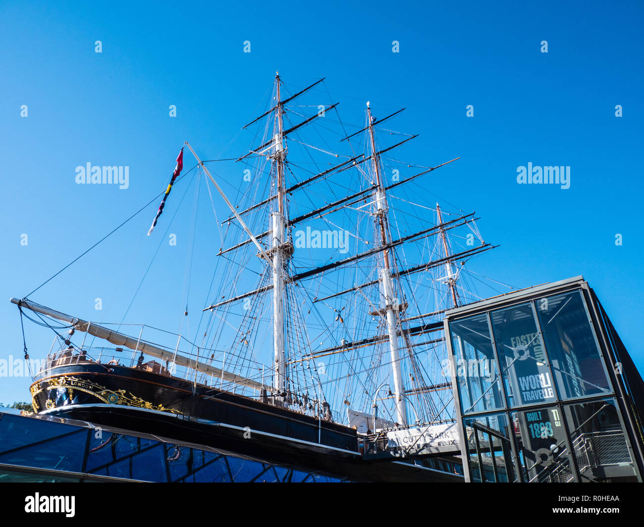 Cutty Sark clipper britannique, navire, bateau musée, Greenwich, London, England, UK, FR. Banque D'Images