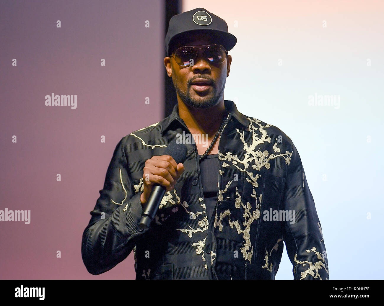 Los Angeles, USA. 08Th Nov, 2018. Robert Fitzgerald Diggs du groupe hip-hop Wu-Tang Clan au sommet de la 2018. Le festival aura lieu du 02.-05.11.2018. Credit : Britta Pedersen/dpa-Zentralbild/ZB/dpa/Alamy Live News Banque D'Images