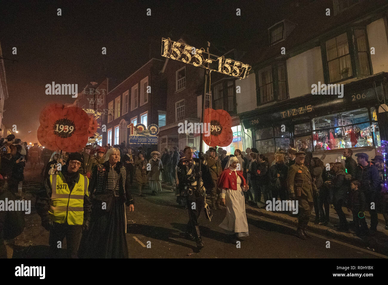 Lewes, Angleterre. 5 novembre 2018 Lewes Bonfire Night,est la plus grande 5 novembre célébrations dans le monde entier, l'Angleterre.© Jason Richardson / Alamy Live News Banque D'Images