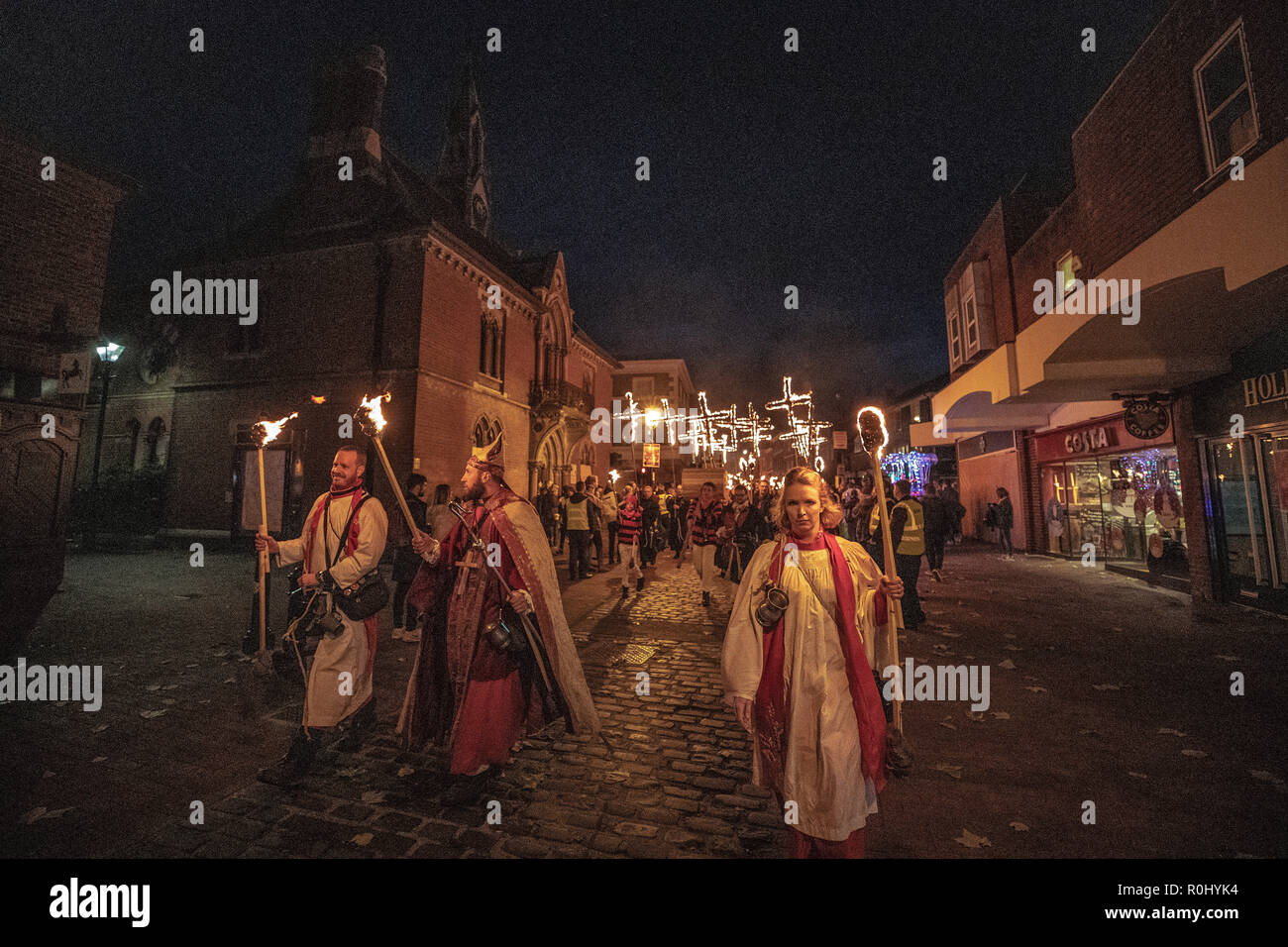 Lewes, Angleterre. 5 novembre 2018 Lewes Bonfire Night,est la plus grande 5 novembre célébrations dans le monde entier, l'Angleterre.© Jason Richardson / Alamy Live News Banque D'Images