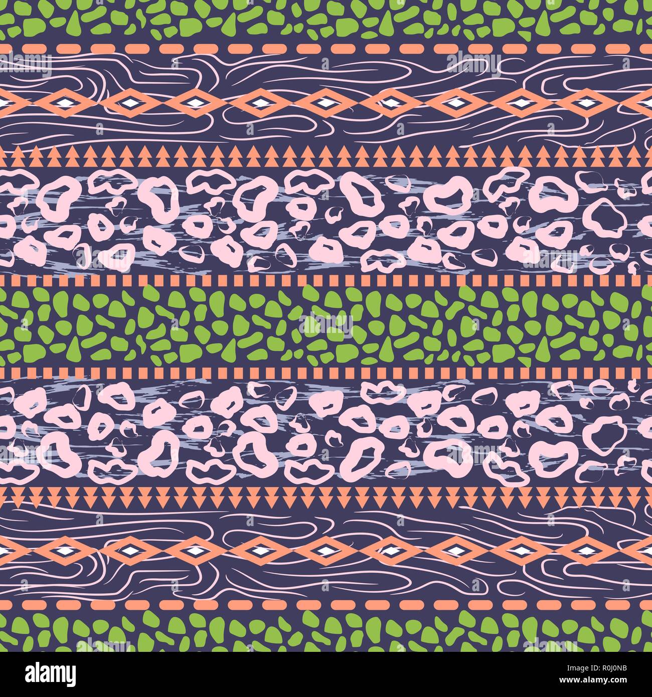 Ethnique africaine pattern design violet purple résumé des points d'impression parfaite avec la peau d'animaux morts. Illustration de Vecteur