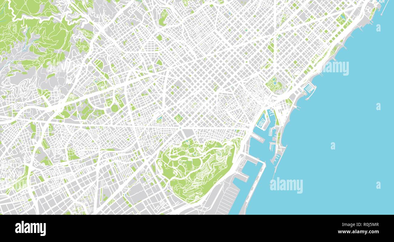 Barcelona map Banque d'images vectorielles - Alamy