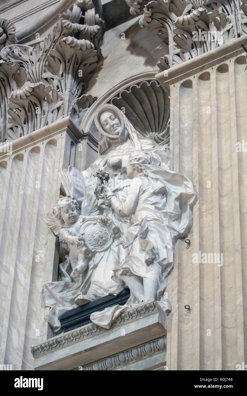 Intérieur de l'église en basilique Saint Pierre du Vatican Banque D'Images