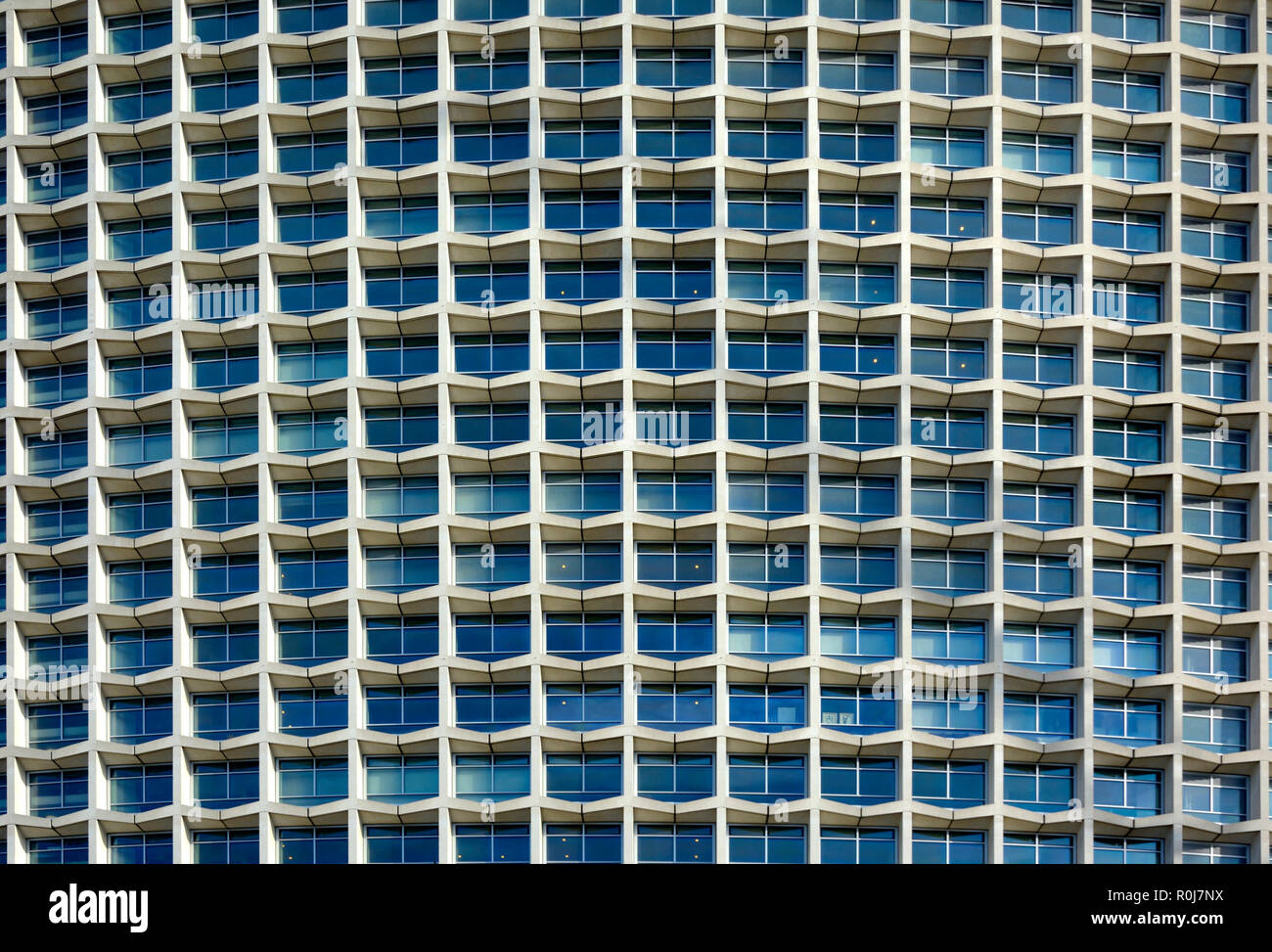 Centre Point immeuble, Londres, Angleterre, Royaume-Uni. Tour de 33 étages dans le style brutaliste, 1966. Détail Banque D'Images