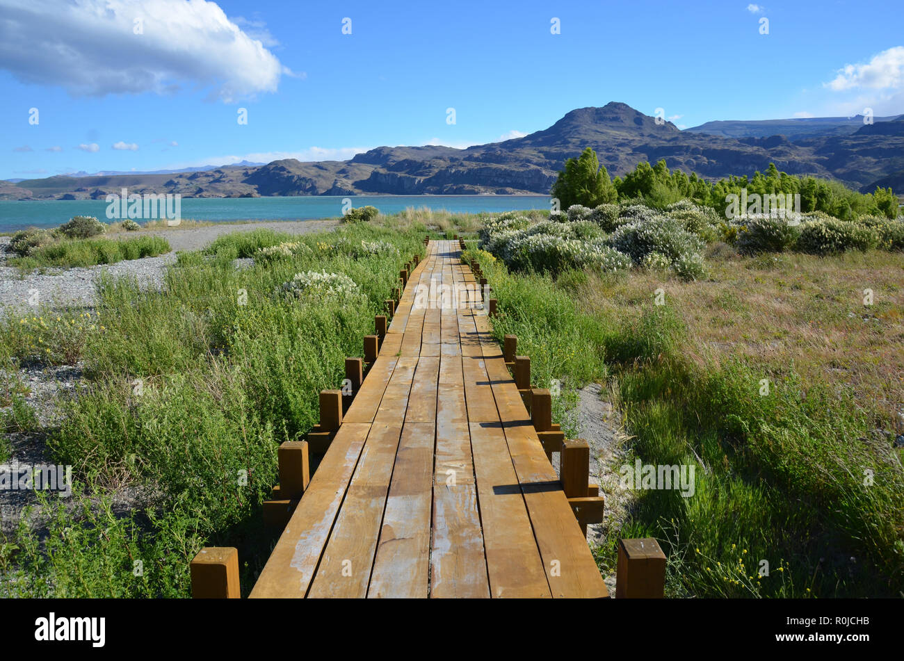 Puerto Ingeniero Ibañez, Lago Gral Carrera, Chili Banque D'Images