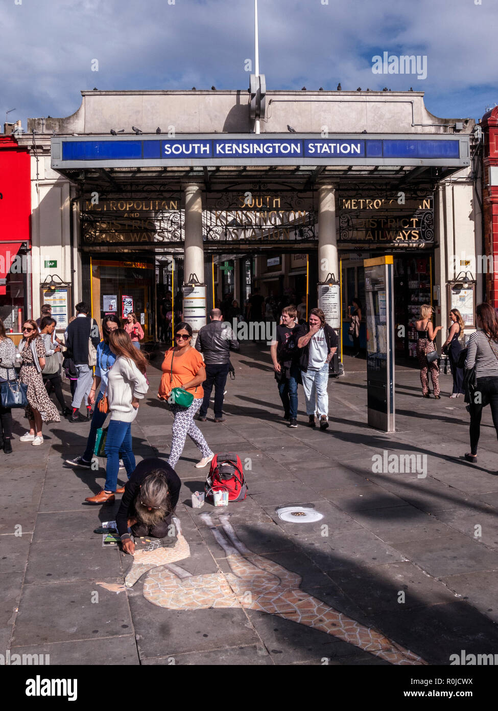 La station South Kensington, Londres Banque D'Images