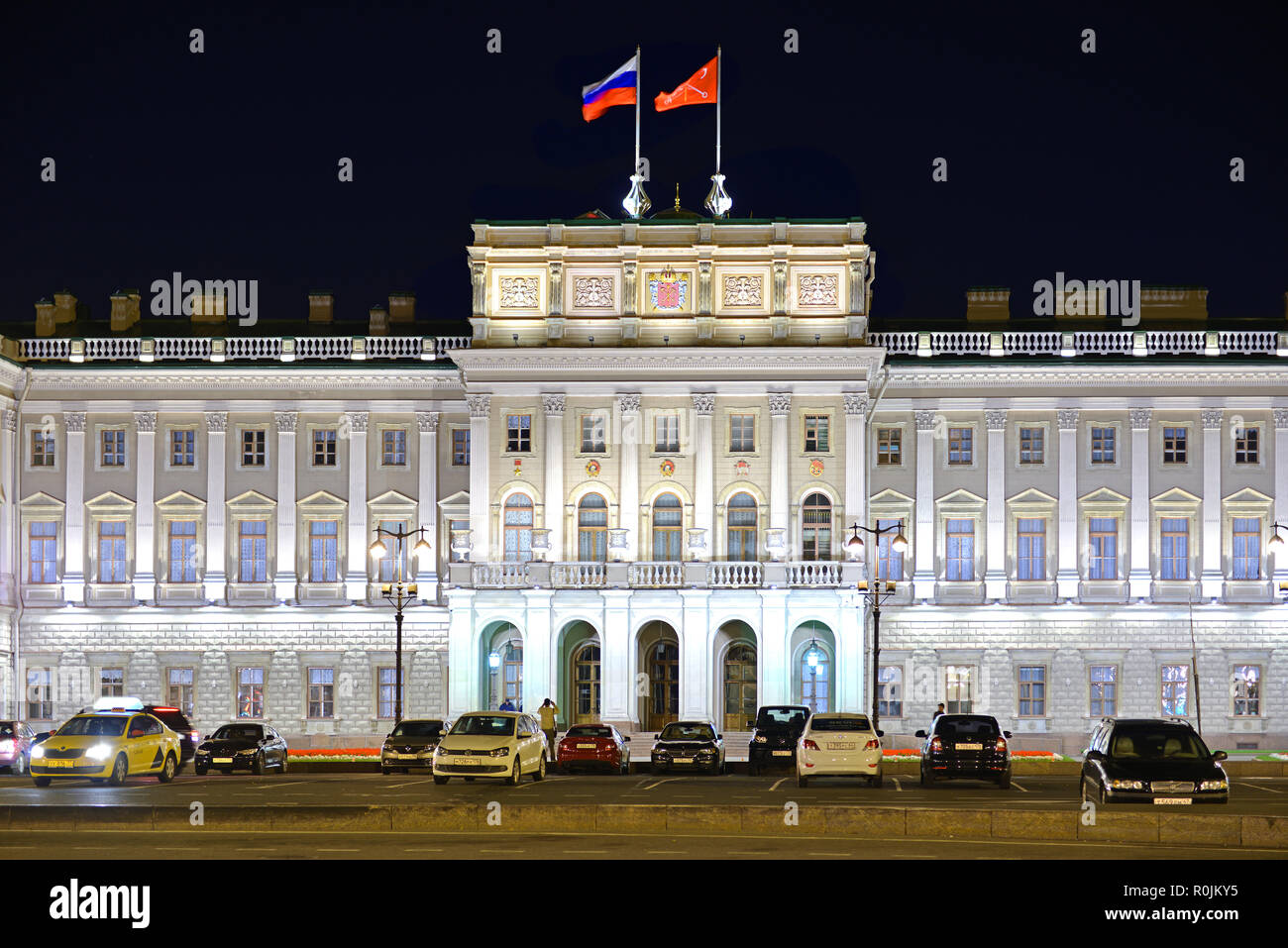 Palais Mariinsky, également connu sous le nom de Marie Palace (1844), palais impérial néoclassique Banque D'Images
