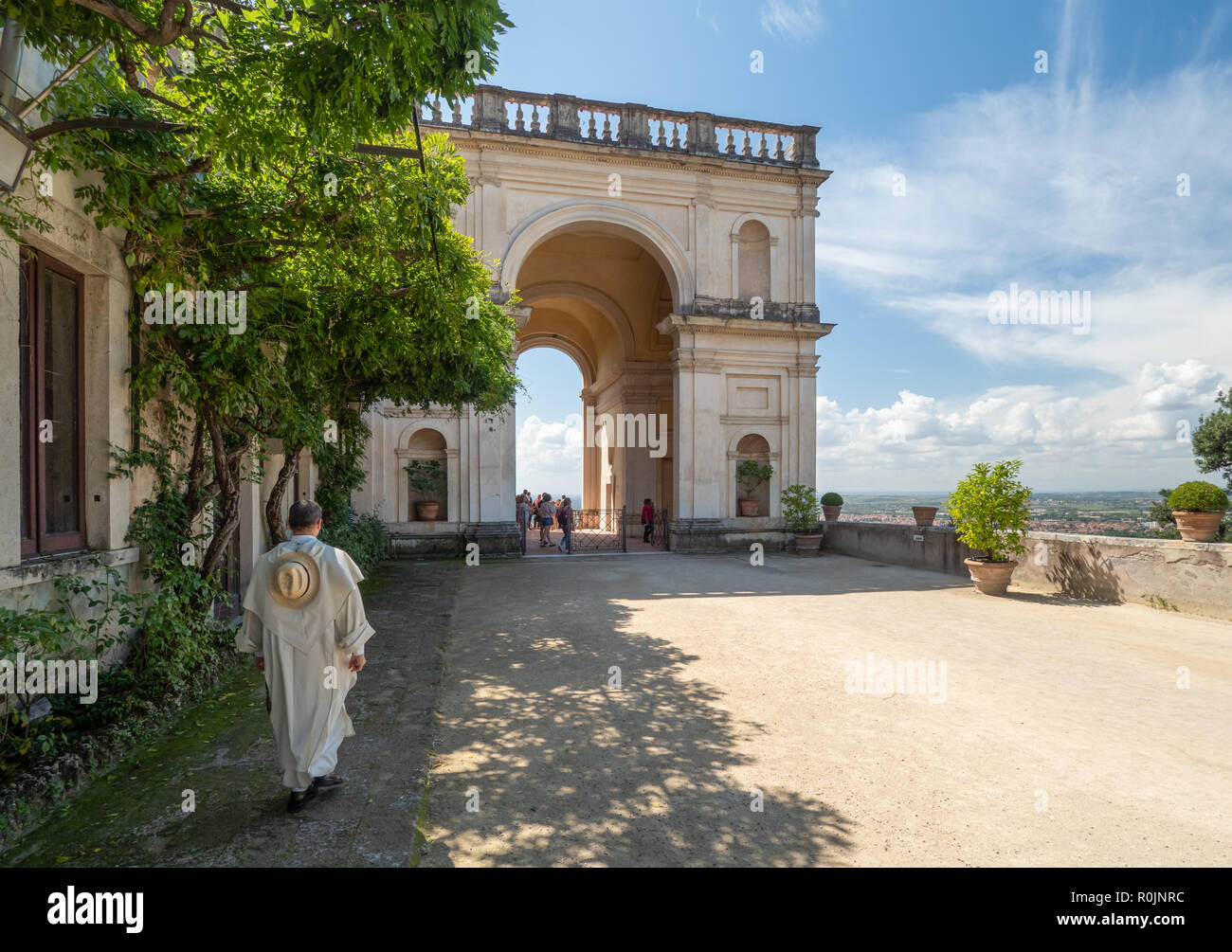 Villa D'Este (Italie) - La villa à Tivoli, province de Rome, avec de belles collines en terrasses jardin Renaissance et de fontaines. Site de l'UNESCO. Banque D'Images