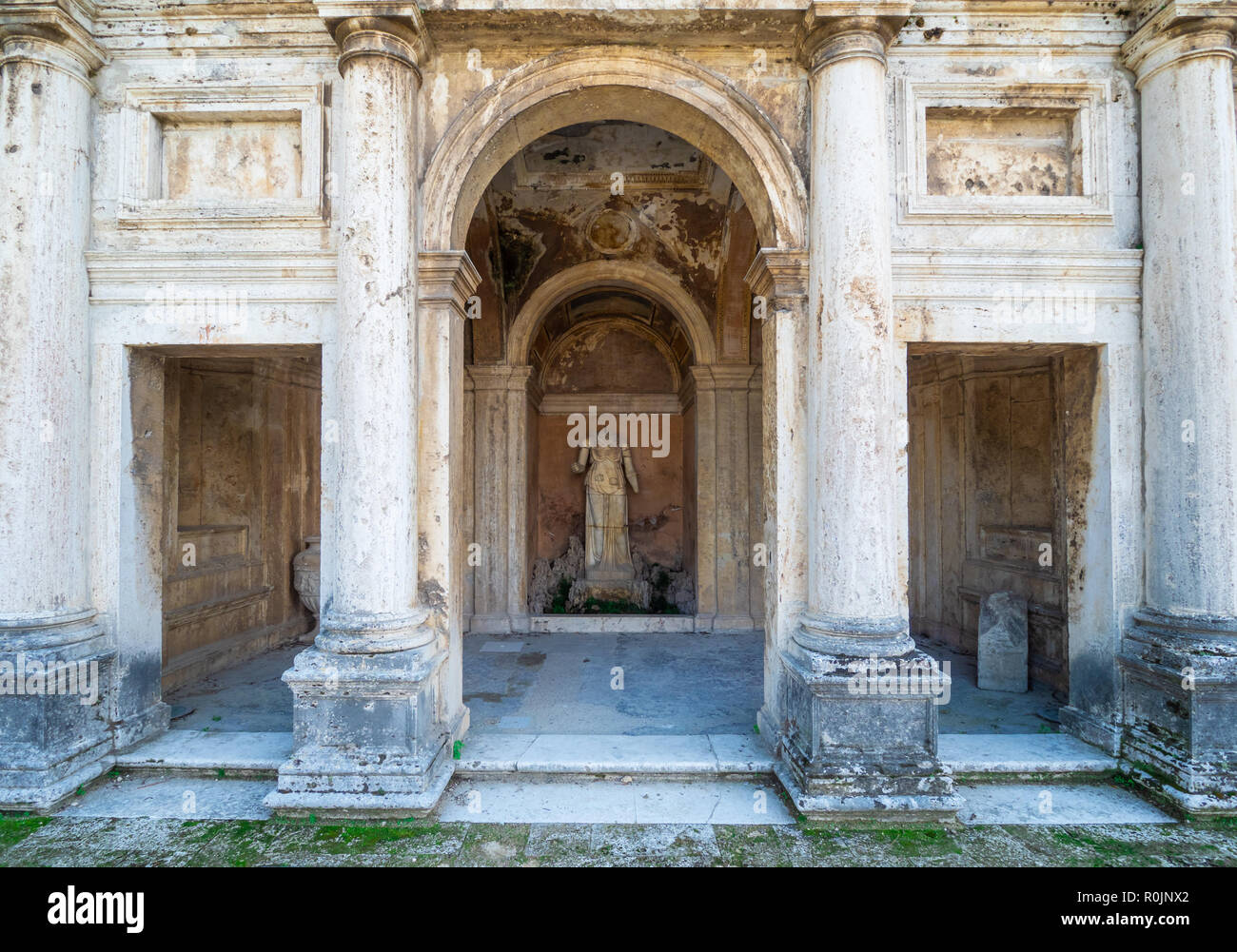 Villa D'Este (Italie) - La villa à Tivoli, province de Rome, avec de belles collines en terrasses jardin Renaissance et de fontaines. Site de l'UNESCO. Banque D'Images