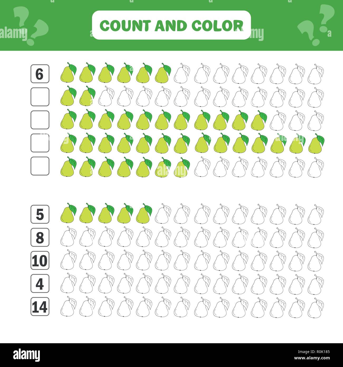 Math jeu éducatif pour les enfants. Les équations de comptage. Feuille de travail plus Illustration de Vecteur