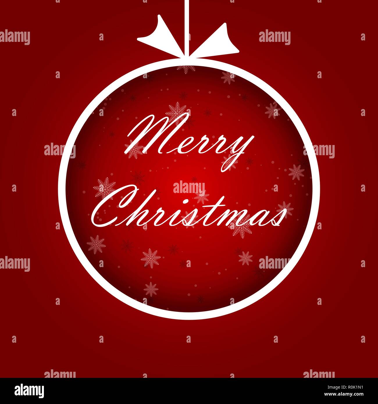 Abstract Christmas ball cutted de papier sur fond rouge. Eps10 Vector illustration Illustration de Vecteur