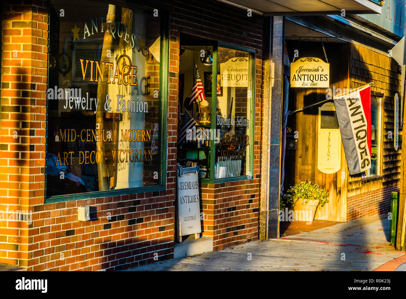 Boutiques sur la rue Front,   Putnam, New York, USA Banque D'Images