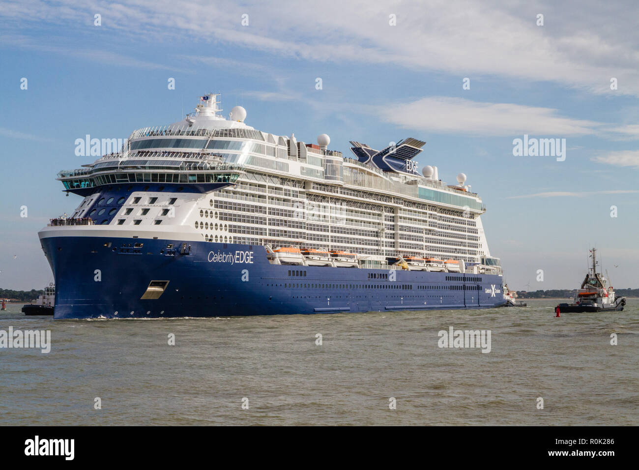 Celebrity Edge est la première classe de navire de croisière exploité par Celebrity Cruises Celebrity.Edge a été construit au chantier naval STX en France Banque D'Images