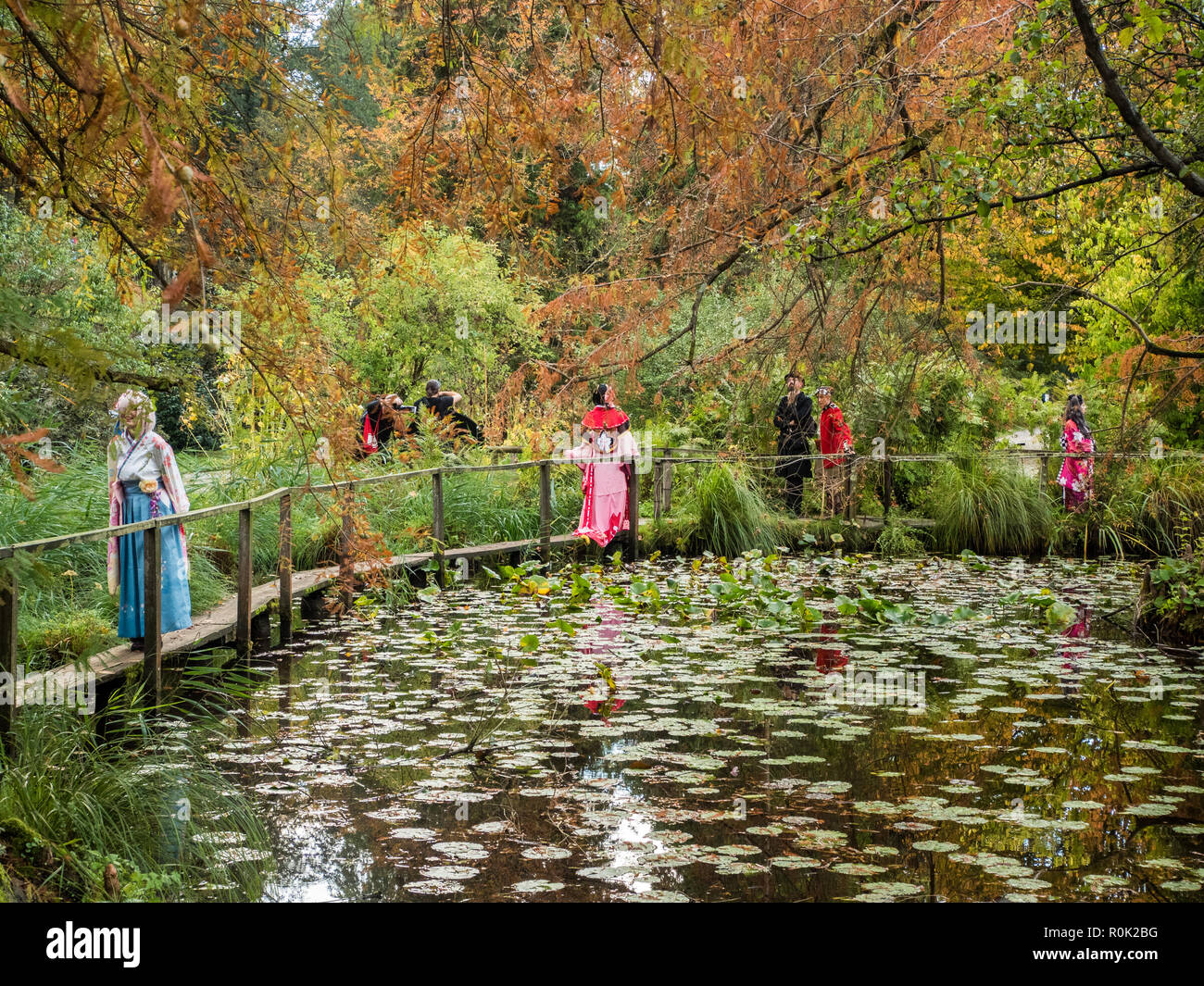 Lucca Comics & Games, chaque année un livre de bandes dessinées et de convention de jeux dans la ville fortifiée de Lucques, Toscane, Italie Banque D'Images