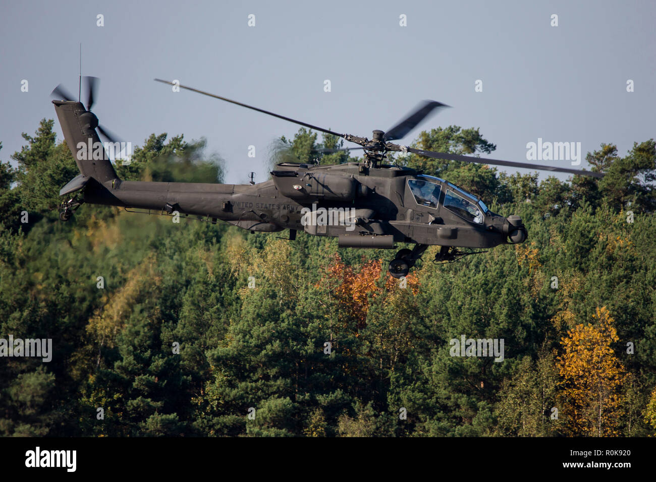 AH-64D de la 10e Brigade d'aviation de combat. Banque D'Images