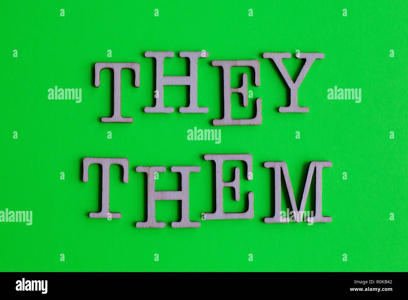 Les pronoms genre 'ils' et 'eux'. Banque D'Images