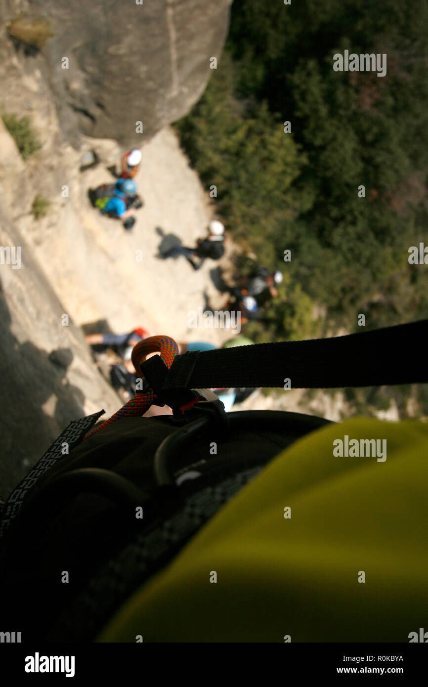 Ferrata. Centelles. Catalunya. Espagne Banque D'Images