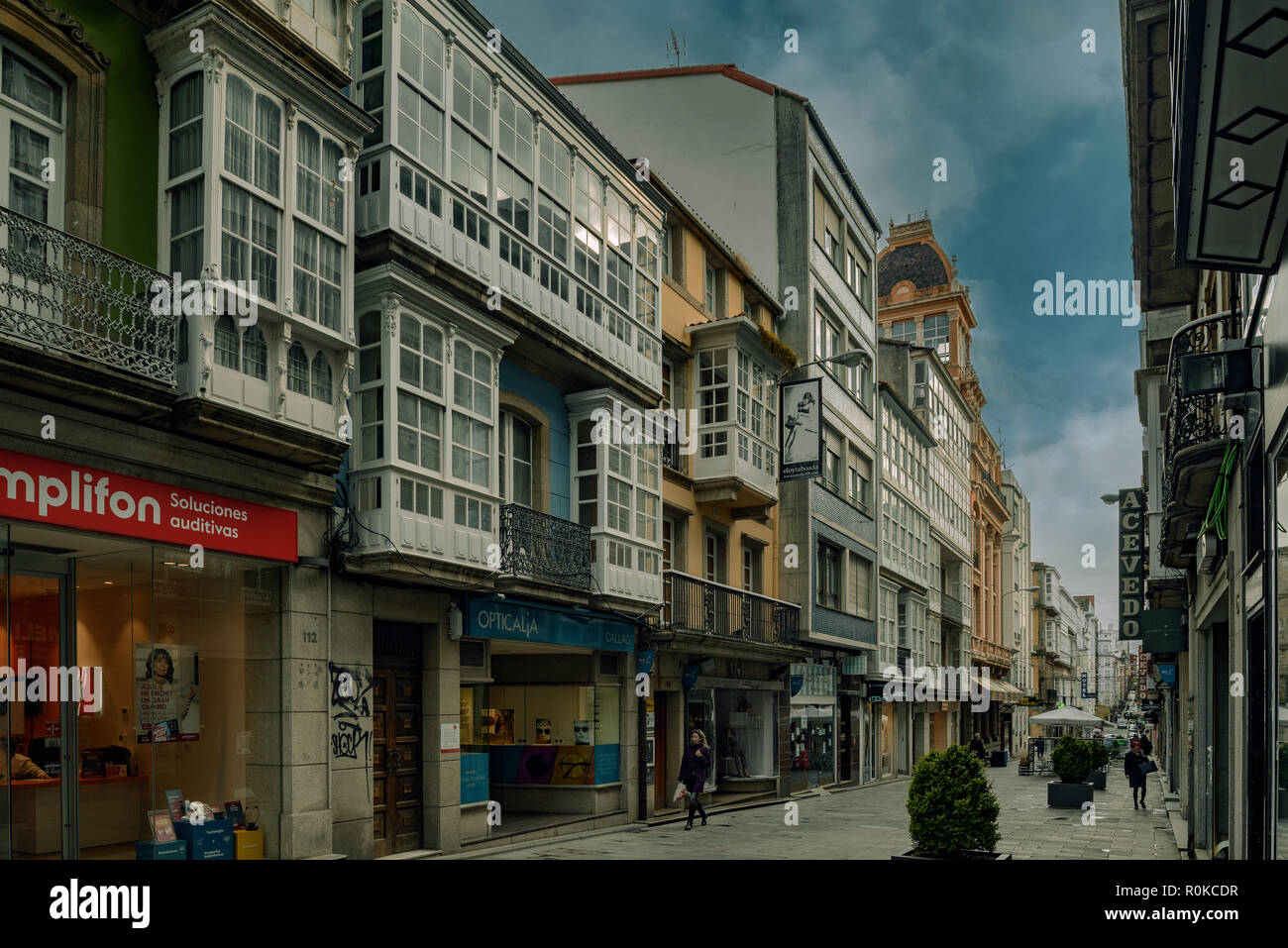 Ferrolano Casino Tenis Club Ferrol, immeuble moderniste de l'architecte Rodolfo Ucha du 19ème siècle, La Coruña, Espagne Banque D'Images