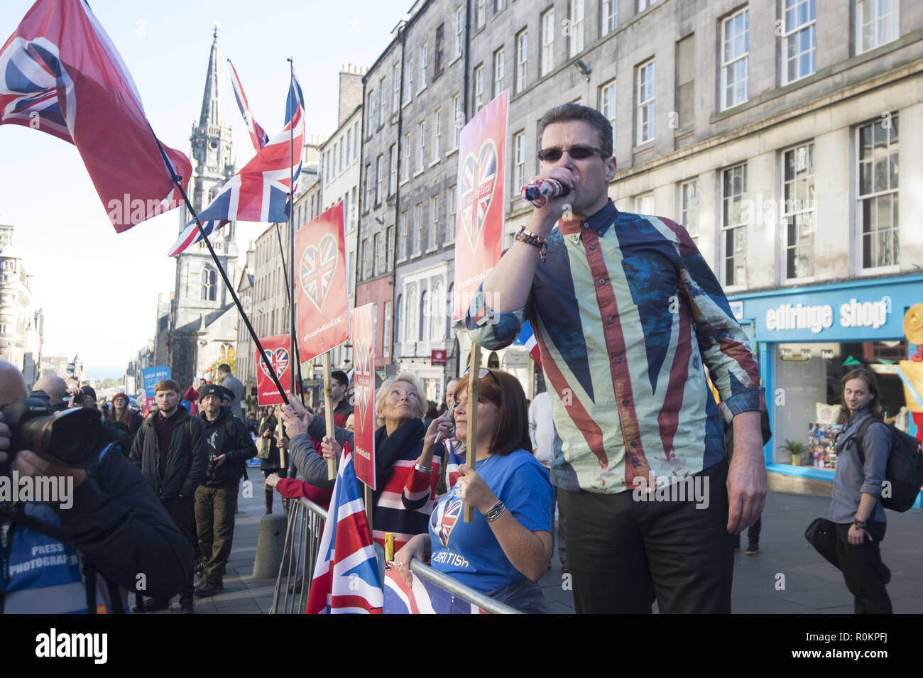 Des dizaines de milliers de partisans d'Indy Ref 2 mars à Edimbourg pour l'indépendance écossaise comprend : syndicalistes Où : Édinbourg, Royaume-Uni Quand : 06 Oct 2018 : Crédit d'Euan Cherry/WENN Banque D'Images