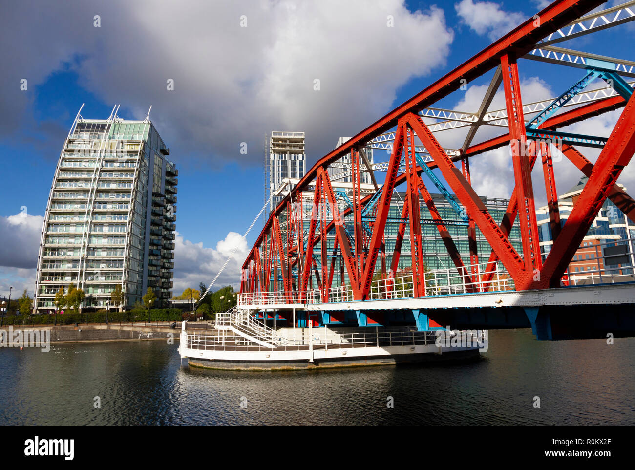 Pont de Detroit, Salford Quays, Manchester. Banque D'Images