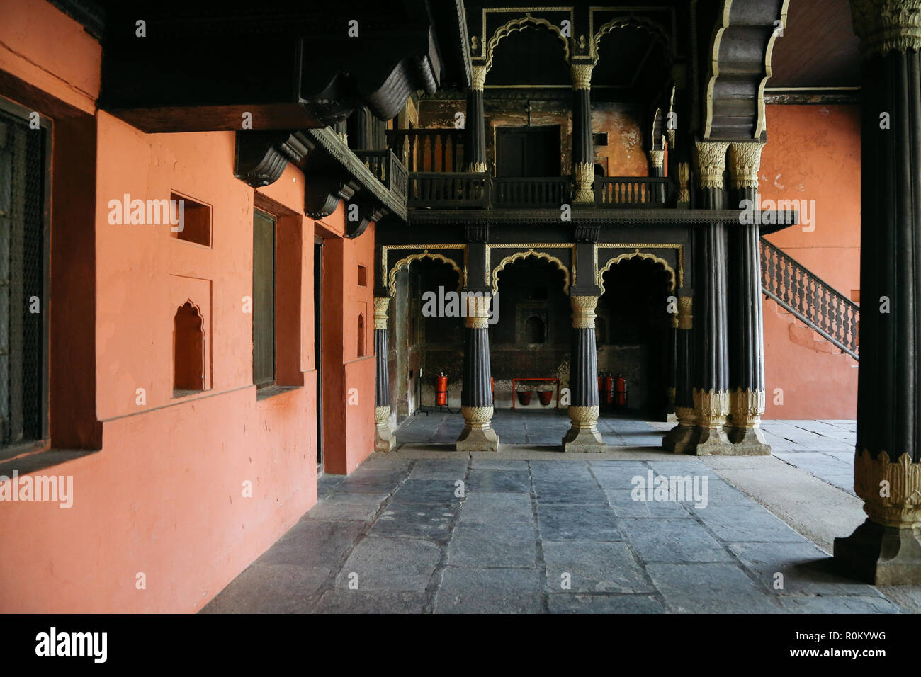 D'été de Tipu Sultan Palace à Bangalore, Inde Banque D'Images