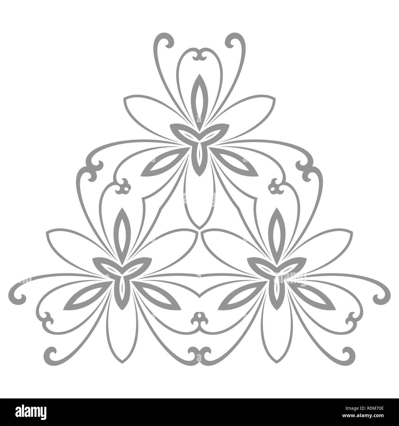 Motif Oriental transparente avec éléments 3D Banque D'Images