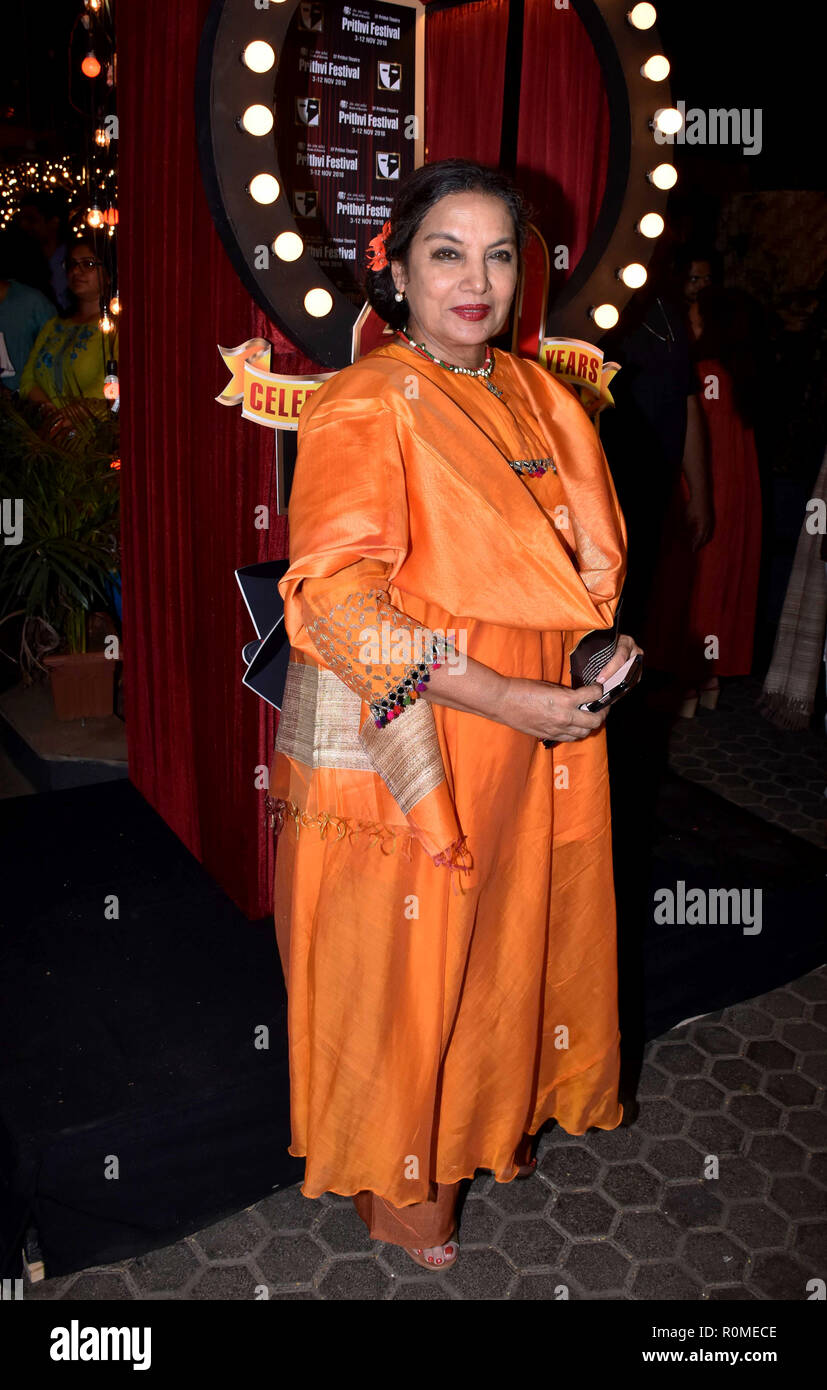 L'actrice indienne Shabana Azmi à Prithvi Theatre Festival a 40 ans de travail à Théâtre Prithvi, Juhu à Mumbai. Banque D'Images