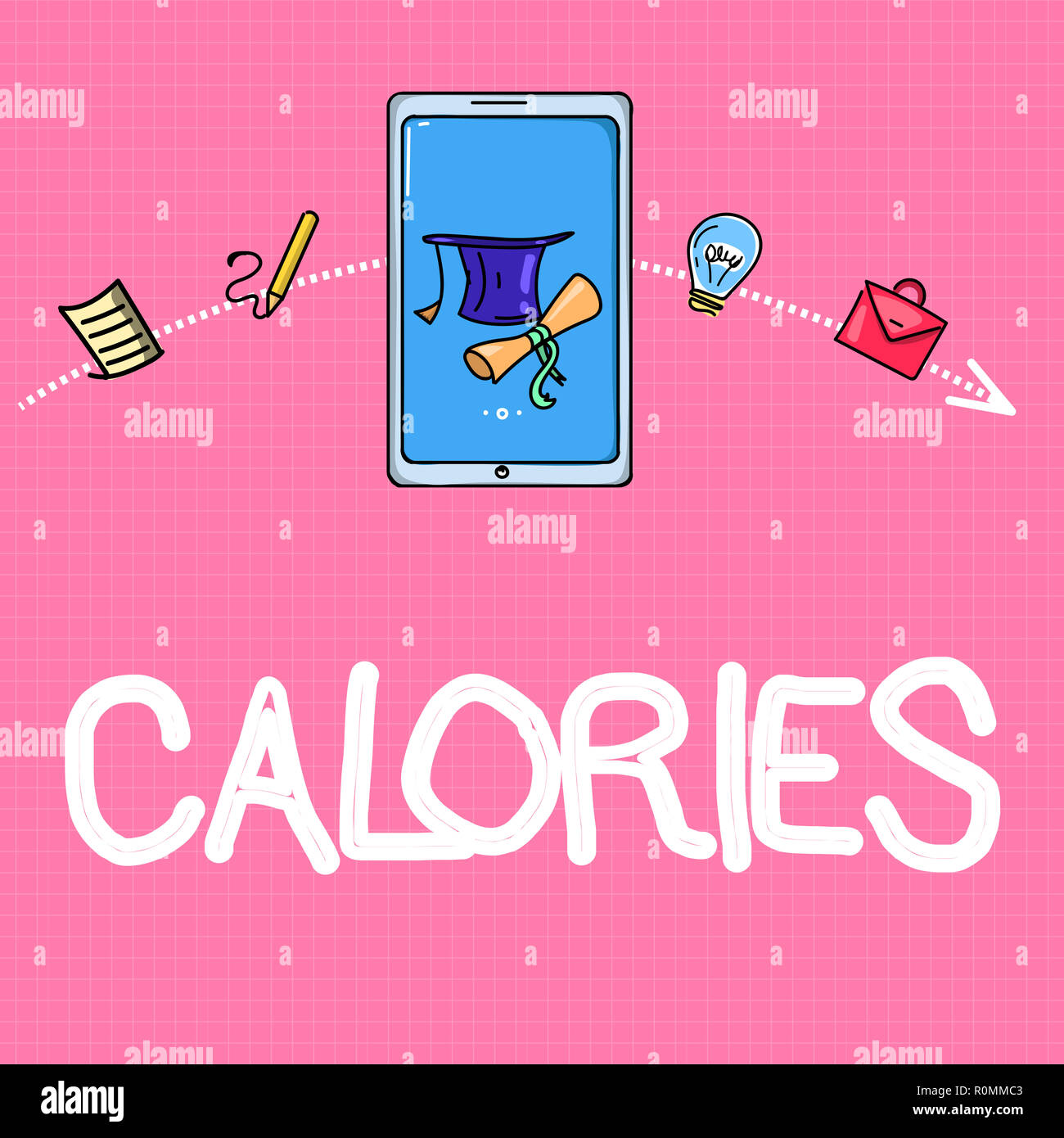 Main conceptuel écrit, indiquant les calories. Photo d'entreprise de l'énergie texte publié par l'alimentation comme il est digéré par l'organisme. huanalysis Banque D'Images