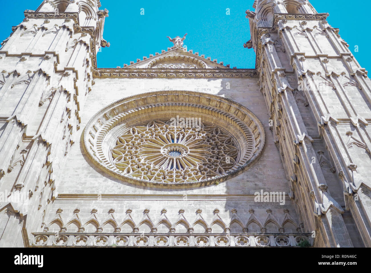 Vieille ville rue Palma de Mallorca, Espagne Banque D'Images