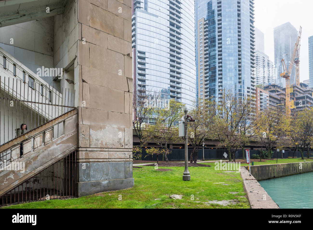 Bâtiments dans le centre-ville de Chicago Banque D'Images