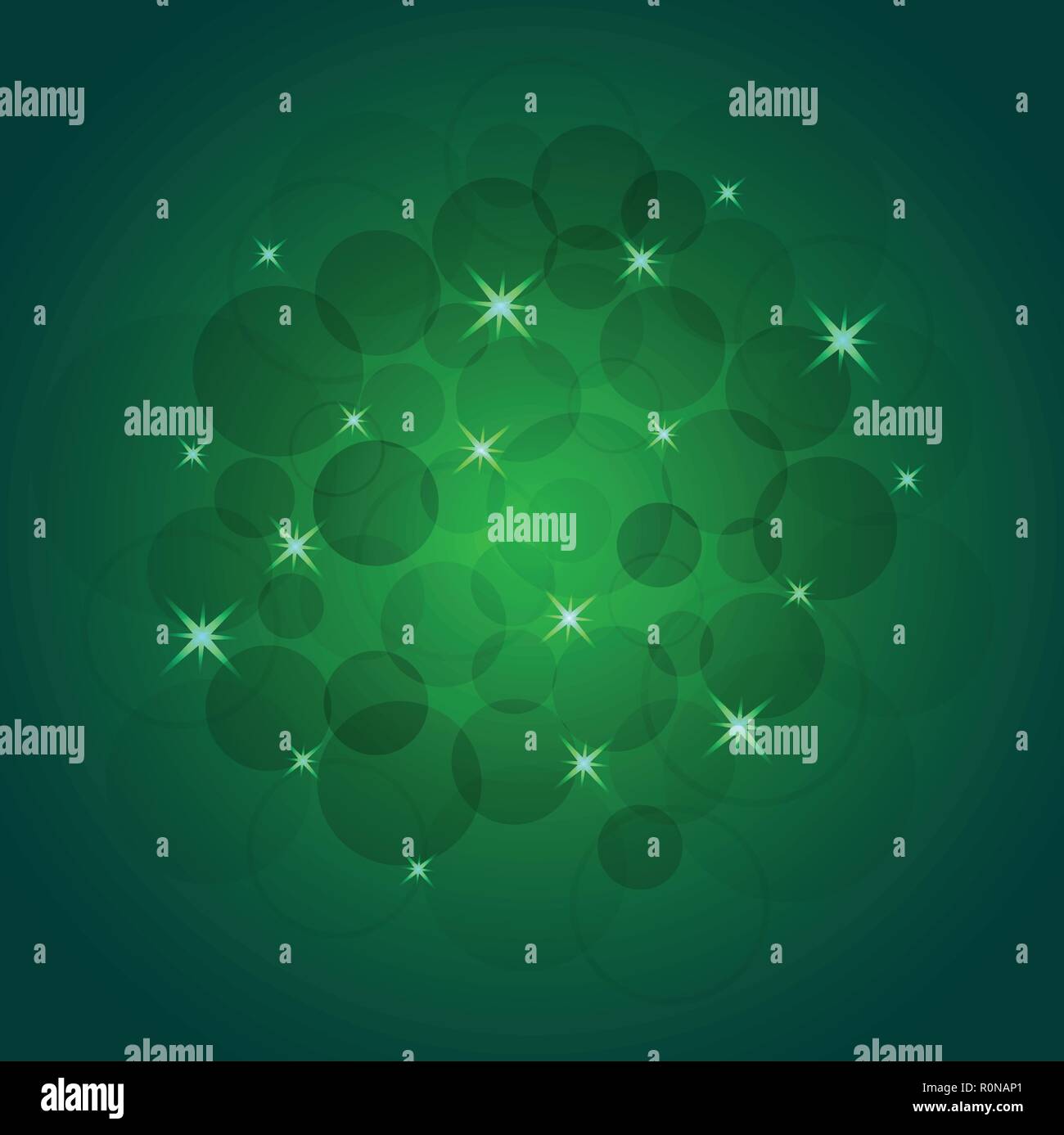 Vector illustration brillante des étoiles et scintille sur fond vert, fond pour les vacances d'hiver, salutations, bannière, Affiche, carte postale. EPS 10 Illustration de Vecteur