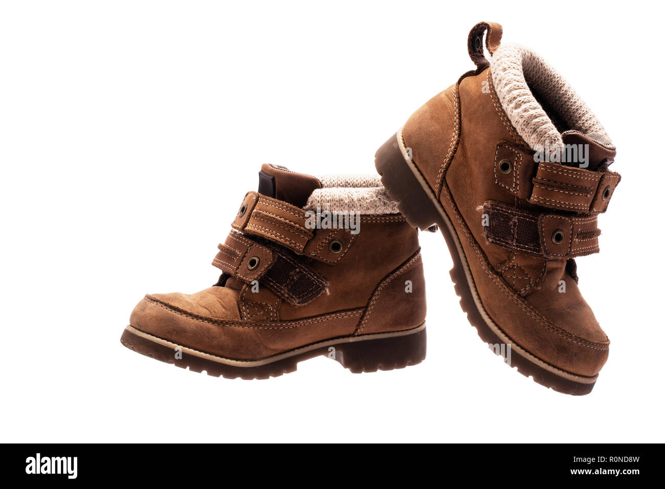 Les chaussures de bébé. Bottes en cuir orthopédique Photo Stock - Alamy