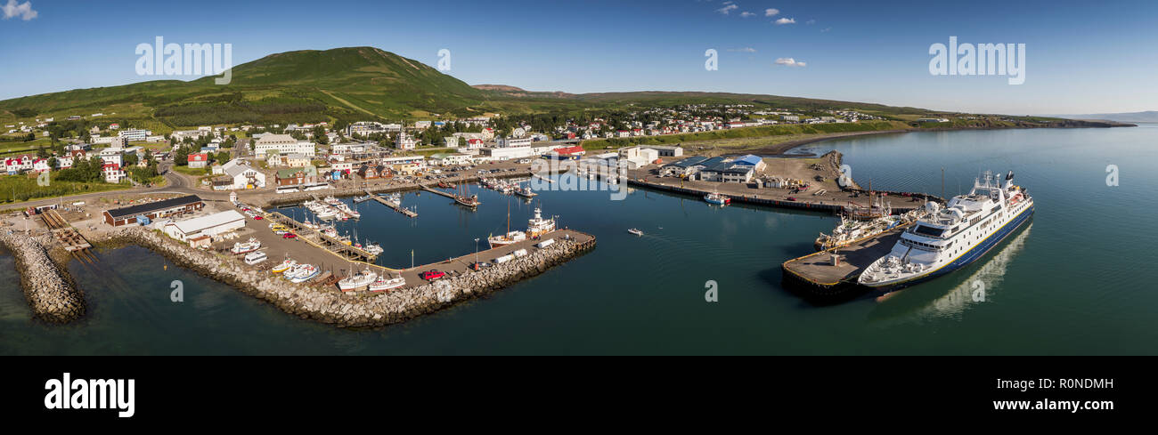 Port, Husavik, Nord de l'Islande, Banque D'Images