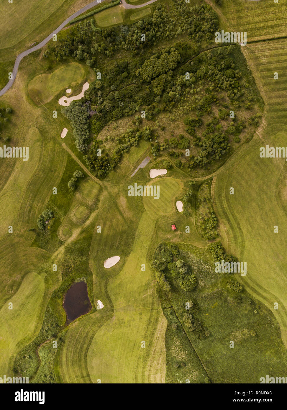 Golf d'Akureyri, Akureyri, Islande, Nord de l'Eyjafjordur Banque D'Images