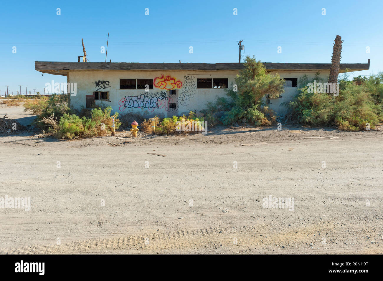 Paysages en Transition, Salton Sea Beach, Californie Banque D'Images Paysages en Transition, Salton Sea Beach, Californie Banque D'Images