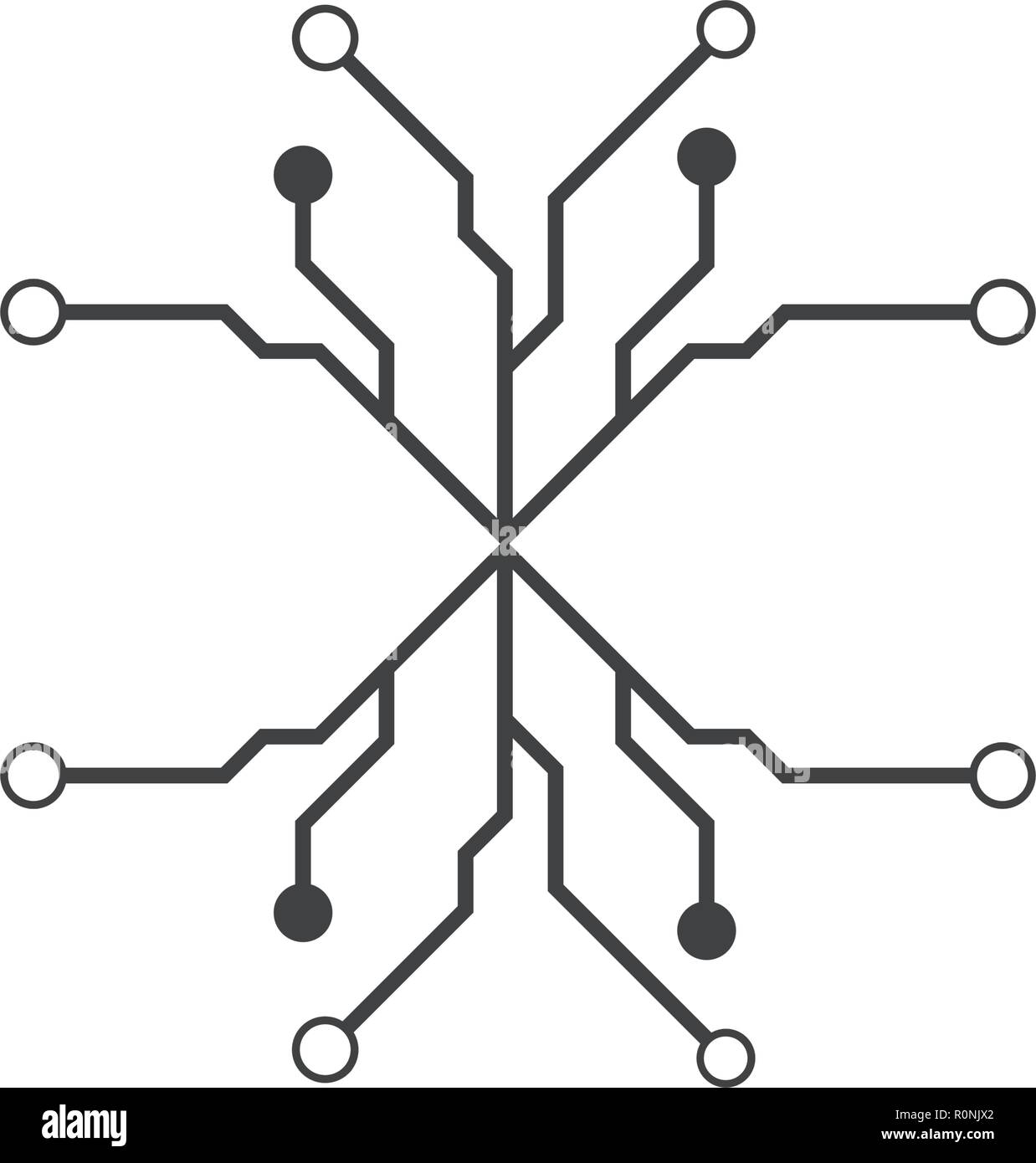 Modèle de circuit design icône illustration vectorielle Illustration de Vecteur