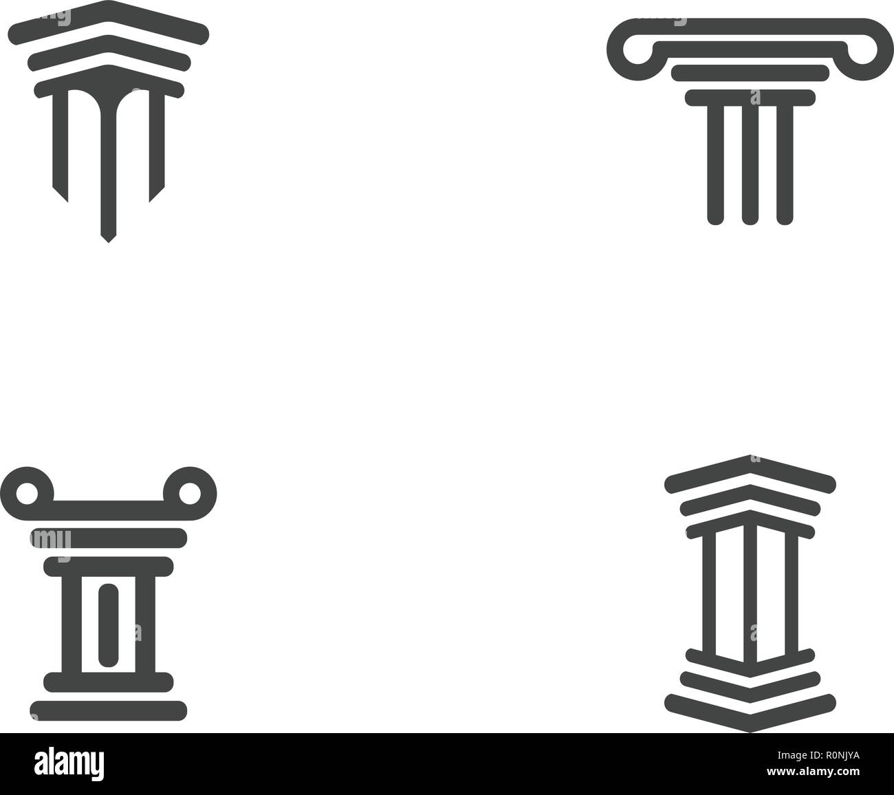 L'icône de la colonne Modèle Logo vector illustration design Illustration de Vecteur