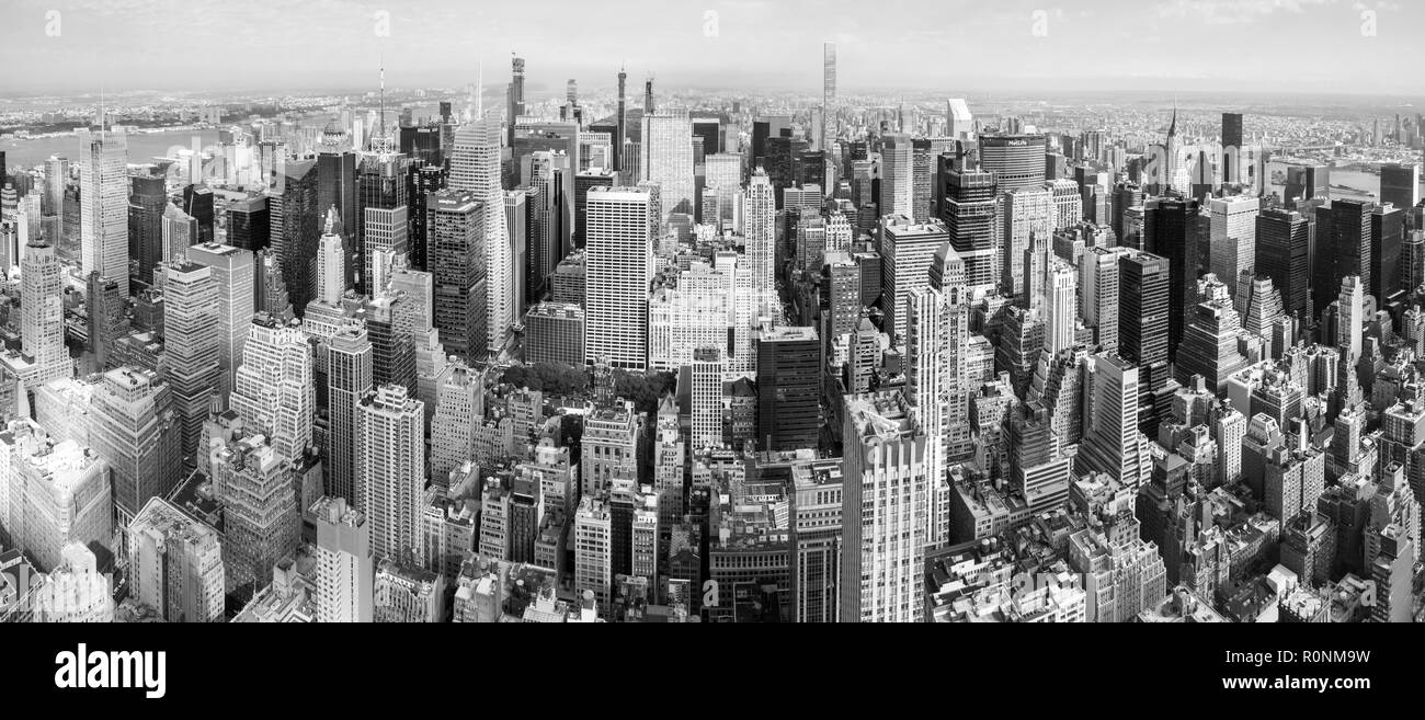 Vue depuis le haut de l'Empire State Building, Manhattan, New York City, États-Unis d'Amérique. Banque D'Images