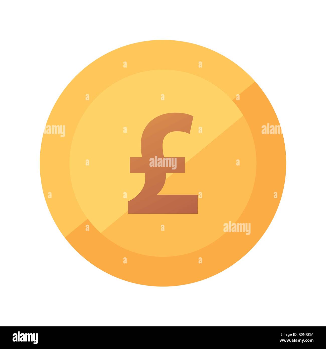 L'icône de pièce de monnaie Franc français , plat vector illustration avec signe de Franc isolated on white Illustration de Vecteur