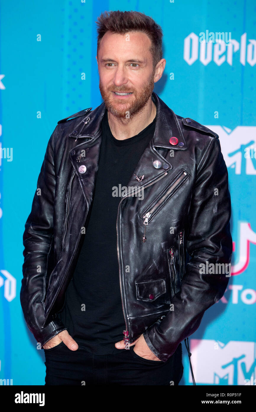 David Guetta fréquentant les MTV European Music Awards 2018 au Bizkaia Arena le 4 novembre, 2018 à Bilbao, en Espagne. Banque D'Images