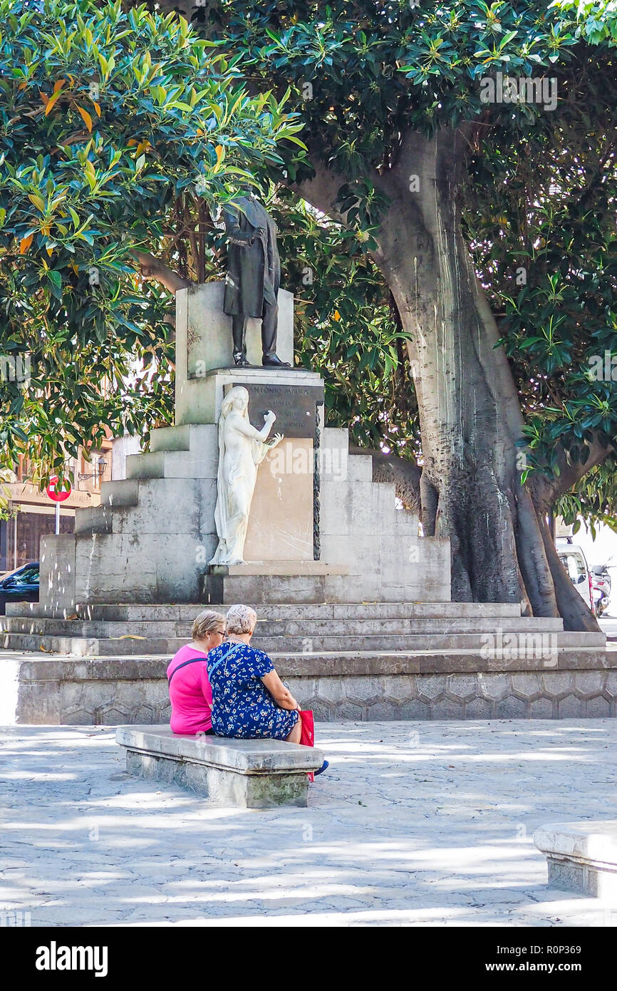Vieille ville rue Palma de Mallorca, Espagne Banque D'Images