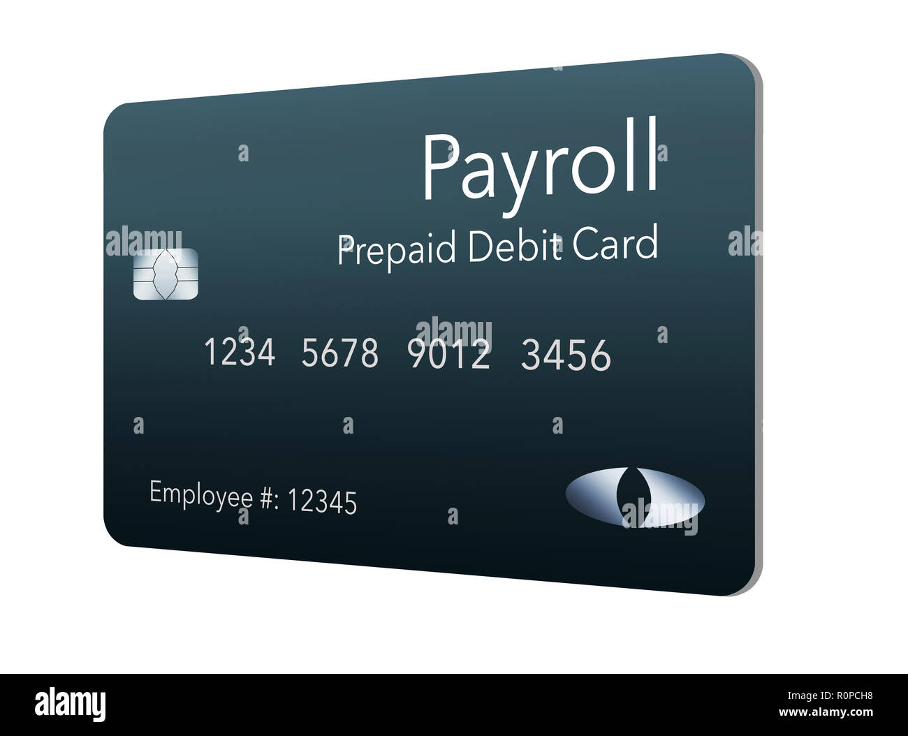 Ici, c'est une carte de débit de la paie. C'est un pré-payé de débit utilisée pour payer les salaires des employés leur masse salariale. C'est et de l'illustration. Banque D'Images