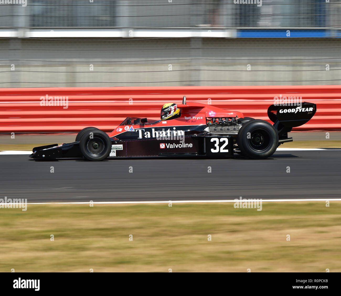 Philip Hall, Shadow DN5, la FIA de Formule Un historique, maîtres, F1, Formule 1, Silverstone Classic, juillet 2018, Silverstone, Chris McEvoy, course, circuit Banque D'Images